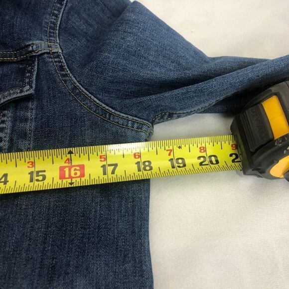 Levis Strauss Sz M Original Women’s Trucker Blue Denim Jean Jacket - Picture 4 of 5